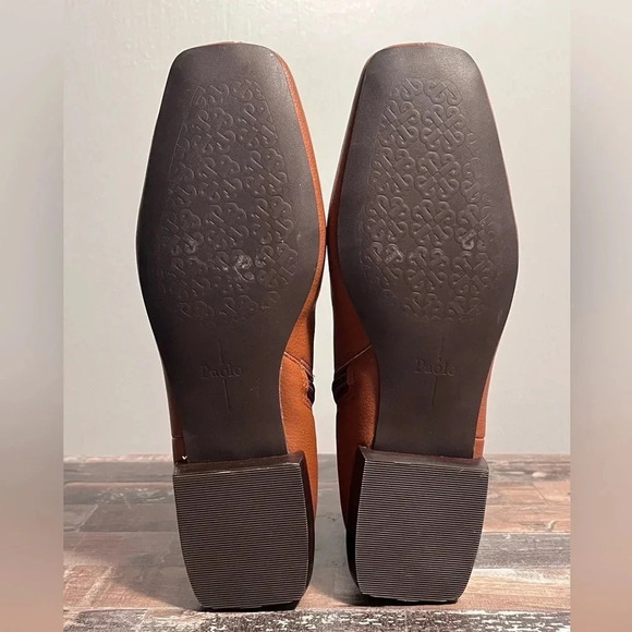 Linea Paolo Brown Leather Zip Up Ankle Boots Women Size 4.5 - Picture 7 of 7